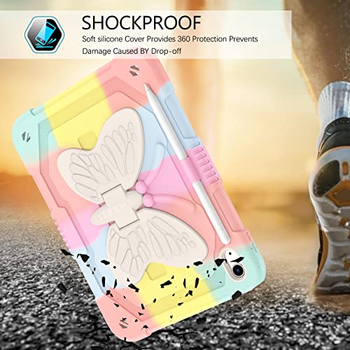 Guagua Compatible With Ipad 10Th Generation Case 10.9 Inch 2022 With Pen Holder Kickstand 2 In 1 Rugged Bumper Shockproof Protective Anti-Scratch Case For Ipad 10.9" 2022, Colorful #TOP3