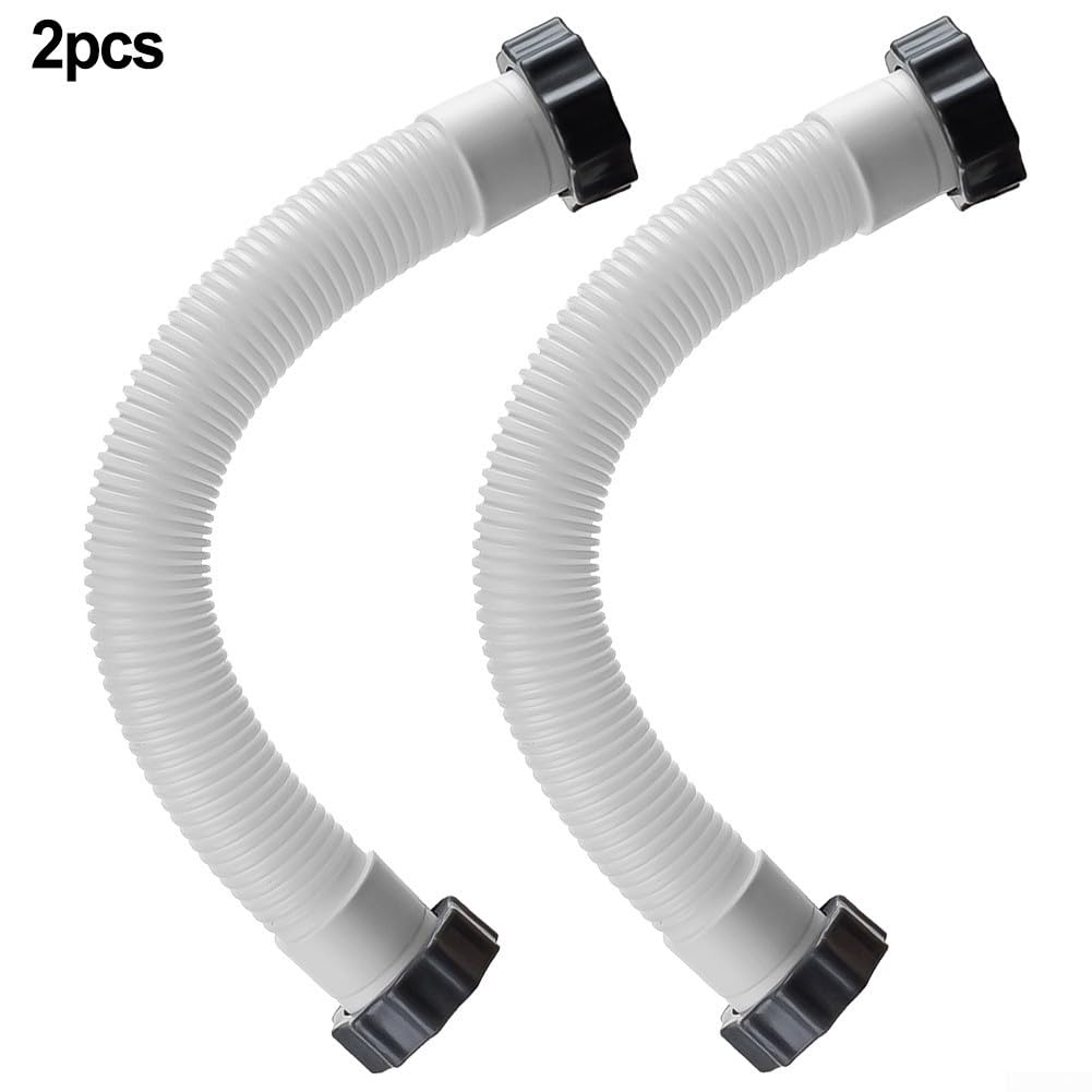 Clashpower Pool Sand Filter Pump Hose Interconnecting Hose Replacement Part Length 16 Inch Diameter 1.5 Inch (2PACK)