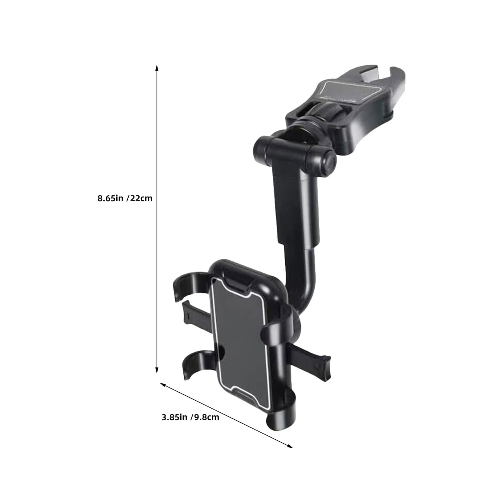 ABOOFAN Supporto per Telefono a Clip per Specchietto Retrovisore Auto 2 Pezzi Girevole a 360° Morsetto Stabile per Smartphone per Guida Sicura e Uso Multifunzione in Veicoli