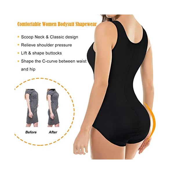 Irisnaya-Shapewear-Bodysuit-Scoop-Neck-Tank-Tops-for-Women-Tummy-Control-Waist-Trainer-Vest-Full-Body-Shaper Irisnaya Shapewear Bodysuit Scoop Neck Tank Tops for Women Tummy Control Waist Trainer Vest Full Body Shaper (3XL, Black)