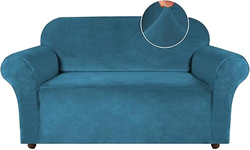 Miniatura 75 de Turquoize Funda elástica de terciopelo para silla, fundas para sofá, funda para silla de sala de estar, funda para sillón con brazos, funda para