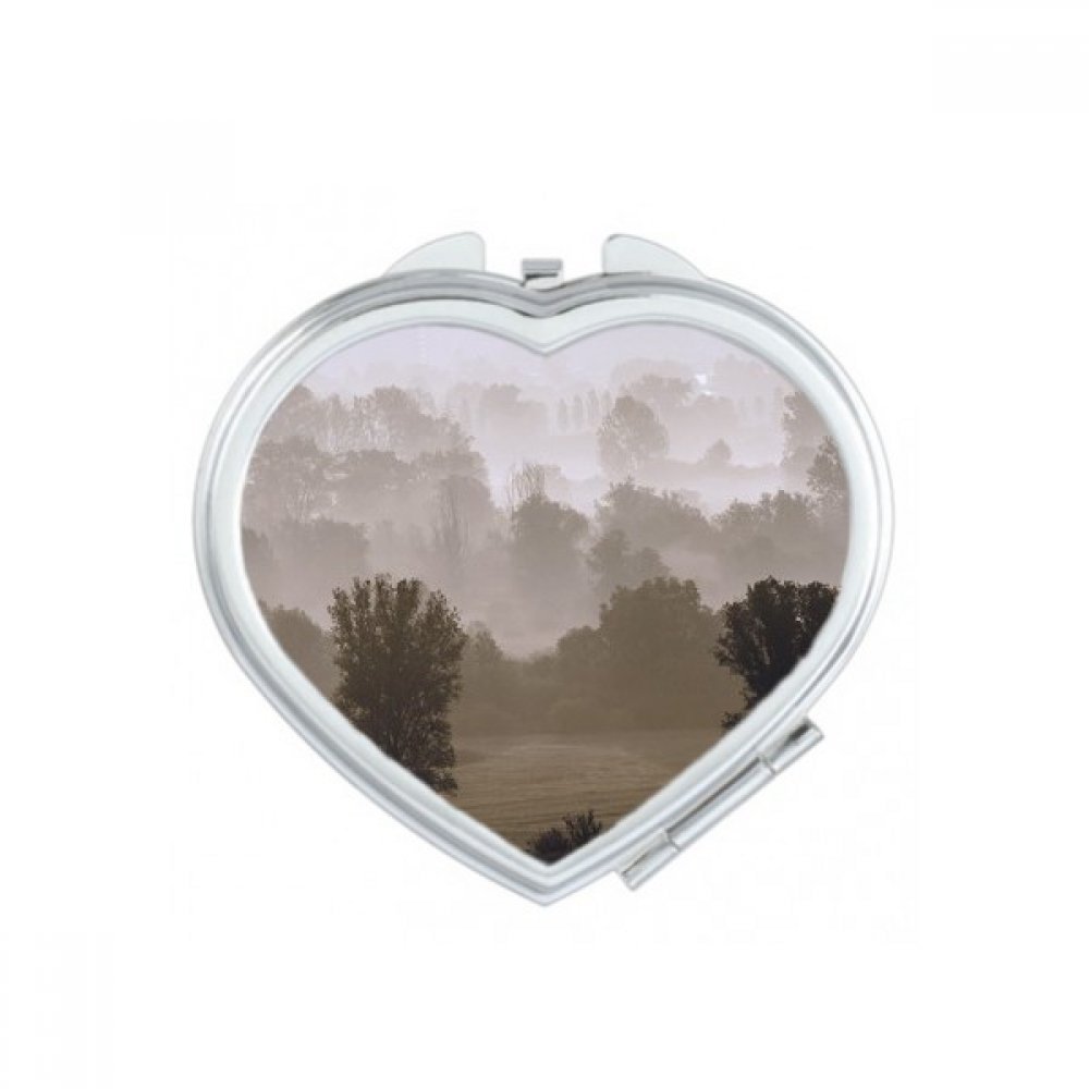 Miroir de maquillage Forêt Matinale : miroir de poche mignon et petit miroir compact à main