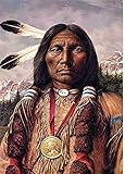 Native American Indian Chief Diamond Painting Kit 5D Full Diamond Painting by Numbers for Adults Man Father Diamond Painting Art Gift for Kids ((15.8 x 20 inches)56