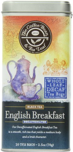 The Coffee Bean & Tea Leaf Decaf English Breakfast, Darjeeling and Bogawantalawa Black Tea, 20 Count Filter Bag