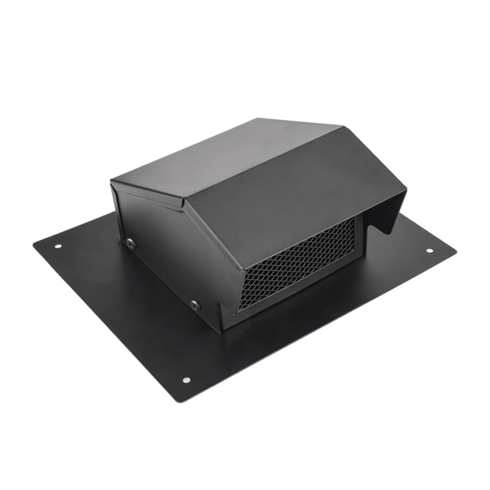 Rooftop Exhaust Vent Cap, 4/6/8 Inch Black Roof Vent Cover with Backdraft Damper, Outdoor Weatherproof Vent Hood for Kitchen Bathroom Fan, Prevents Backflow, Birds, Rodents & Rain(8 in)