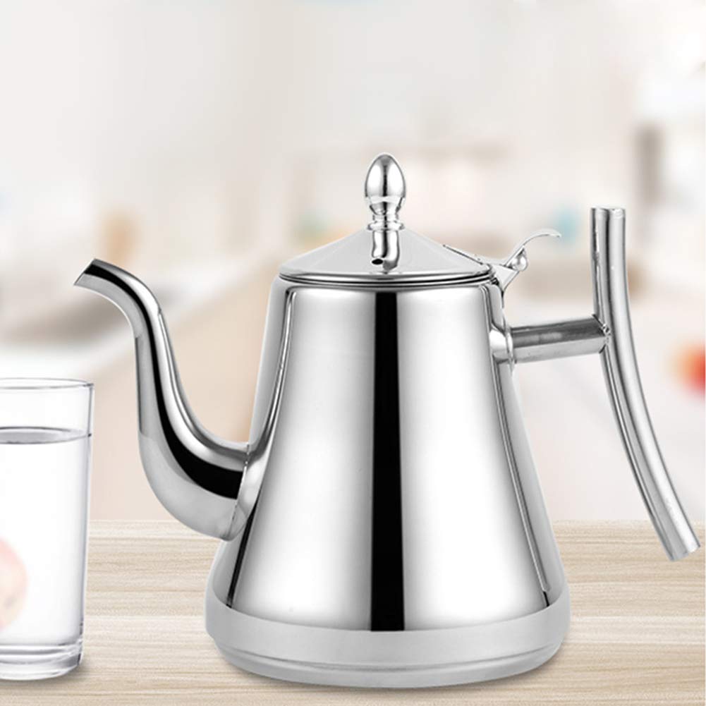 Théière Acier Inoxydable Topyond 2.0L - Infuseur, Col De Cygne, Bouilloire Restaurant Cuisine