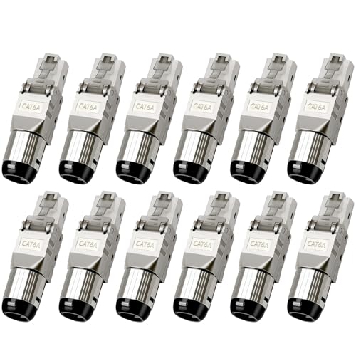 Connecteurs RJ45 Cat6A sans outil en métal blindé pour réseau stable à la maison