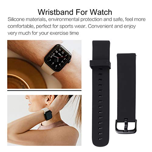 ibasenice — Pulseira de reposição para relógio inteligente branca de silicone de 20 mm para relógio