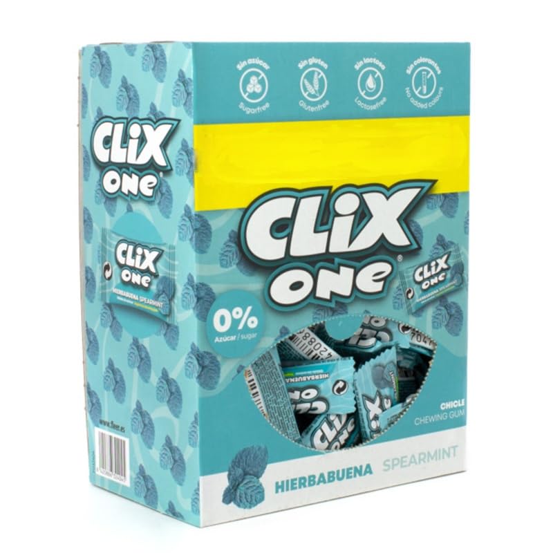 Estuche 150 Chicles Sin Azúcar – Sabor Menta, Fresa, Hierbabuena o Regaliz Rojo | Sin Gluten | Formato Ahorro Ideal para Oficina o Bolsillo (150U, Hierbabuena)