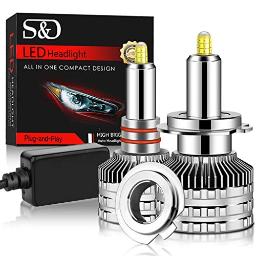 H7 LED Headlight Bulbs 20000LM Upgraded 360 Degree 6 Sides CSP Chips Xenon White High Power 80W Conversion kit