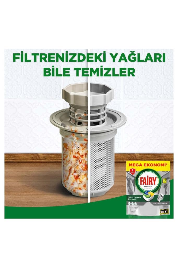 Fairy All in one Platinum Dishwasher Tablets Lemon 72's 3