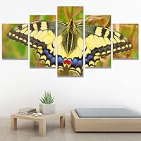 SIGNWIN 5 Panel Canvas Wall Art Open Wings for Home Decorations Ready to Hang - 60