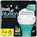 Wilkinson Sword Intuition Sensitive Care - Pack de Maquinilla de Depilar para Mujer + 7 Recâmbios, Azul Turquesa