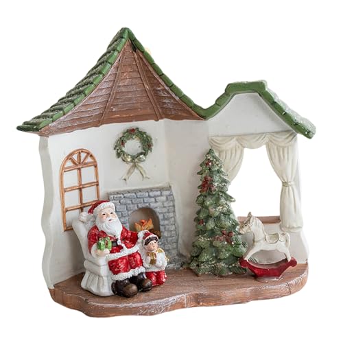 Décoration de Noël maison en résine peinte à la main pour table élégante