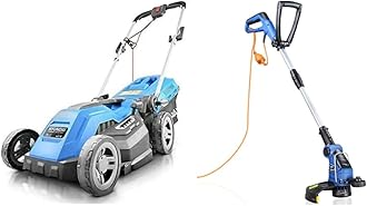 Sponsored Ad – Hyundai HYM3800E 1600W 230V Corded Electric Rotary Lawnmower With Rear Roller, 38cm Cutting Width, Mulching, Blue & Grass Trimmer, 600W, 29CM / 290mm / 11.4” Cutting Width Grass Strimmers Electric
