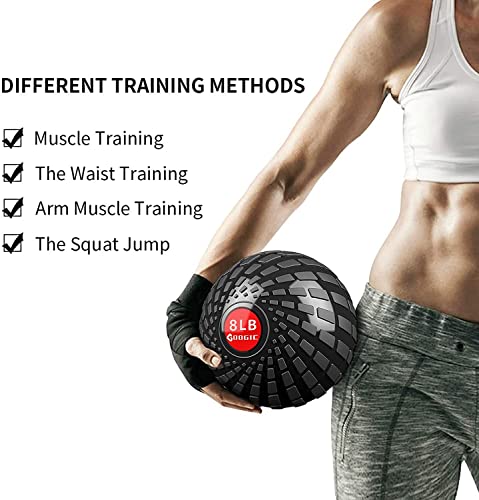 GOOGIC Medicine Ball 8/10/15 LB Weight Slam Balls,Gym Equipment for Workouts Exercise Balance Training,Cross Training, Core Exercises and Cardio Workouts - Thumbnail 4