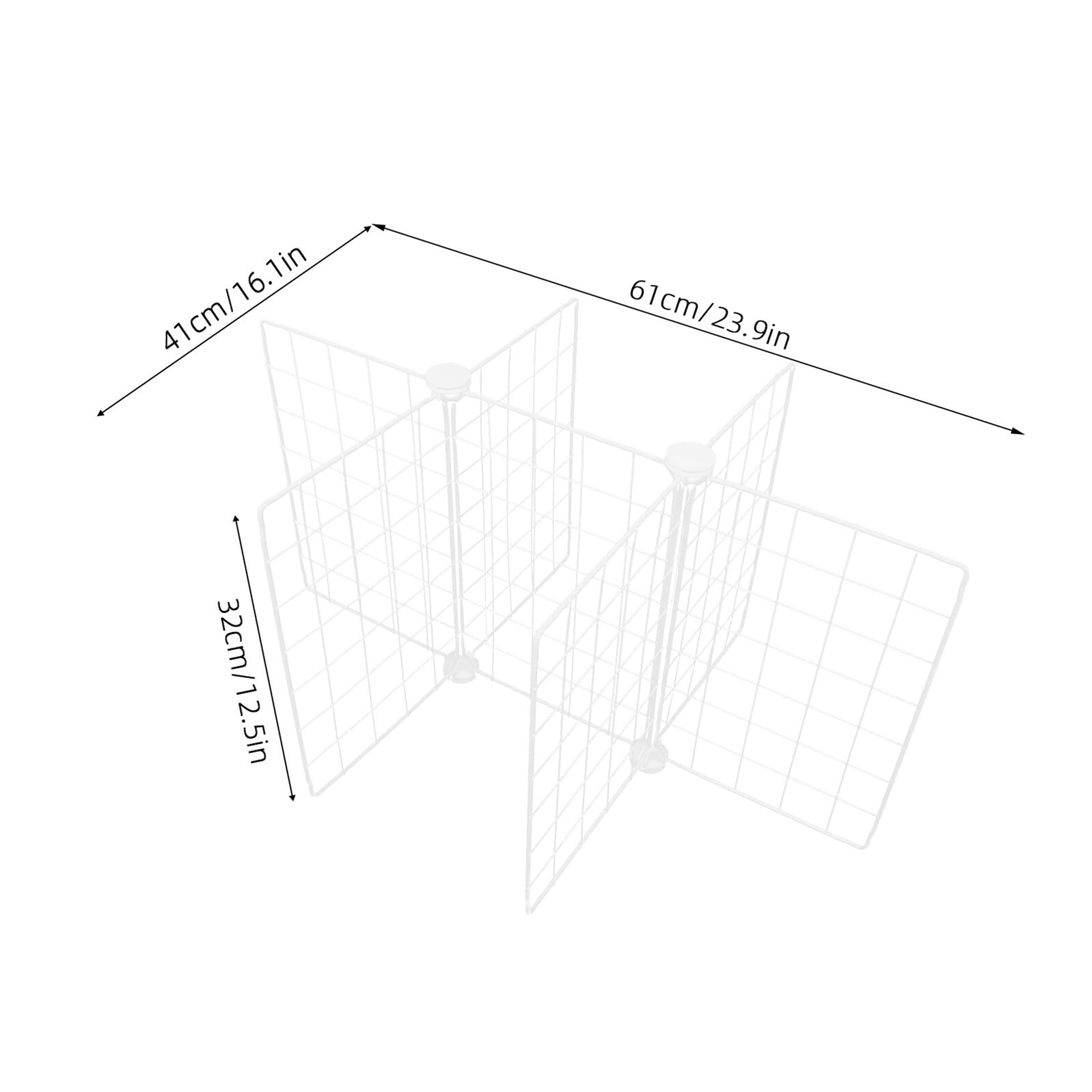 TEHAUX Separador Metálico para Congelador 6 Rejillas 61X41X32 CM Estante Organizador de Almacenamiento para Cocina Hogar y Restaurante