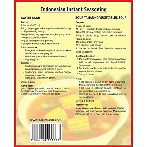 #RT Munik Sour Vegetable Soup (Sayur Asam) 180g -This unique sour vegetable spice that tastes refreshing is good to eat when it's still warm
