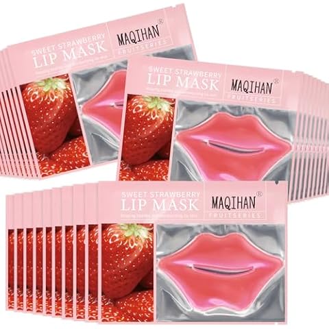MAQIHAN 30PCS Moisturizing Lip Mask - Pink Lip Patches for Lip Spa Daily Labial Masks Skincare Hydrating Lip & Collagen Lip Mask to Reduce Lip Wrinkles Dryness Anti-wrinkle Lightens Cover