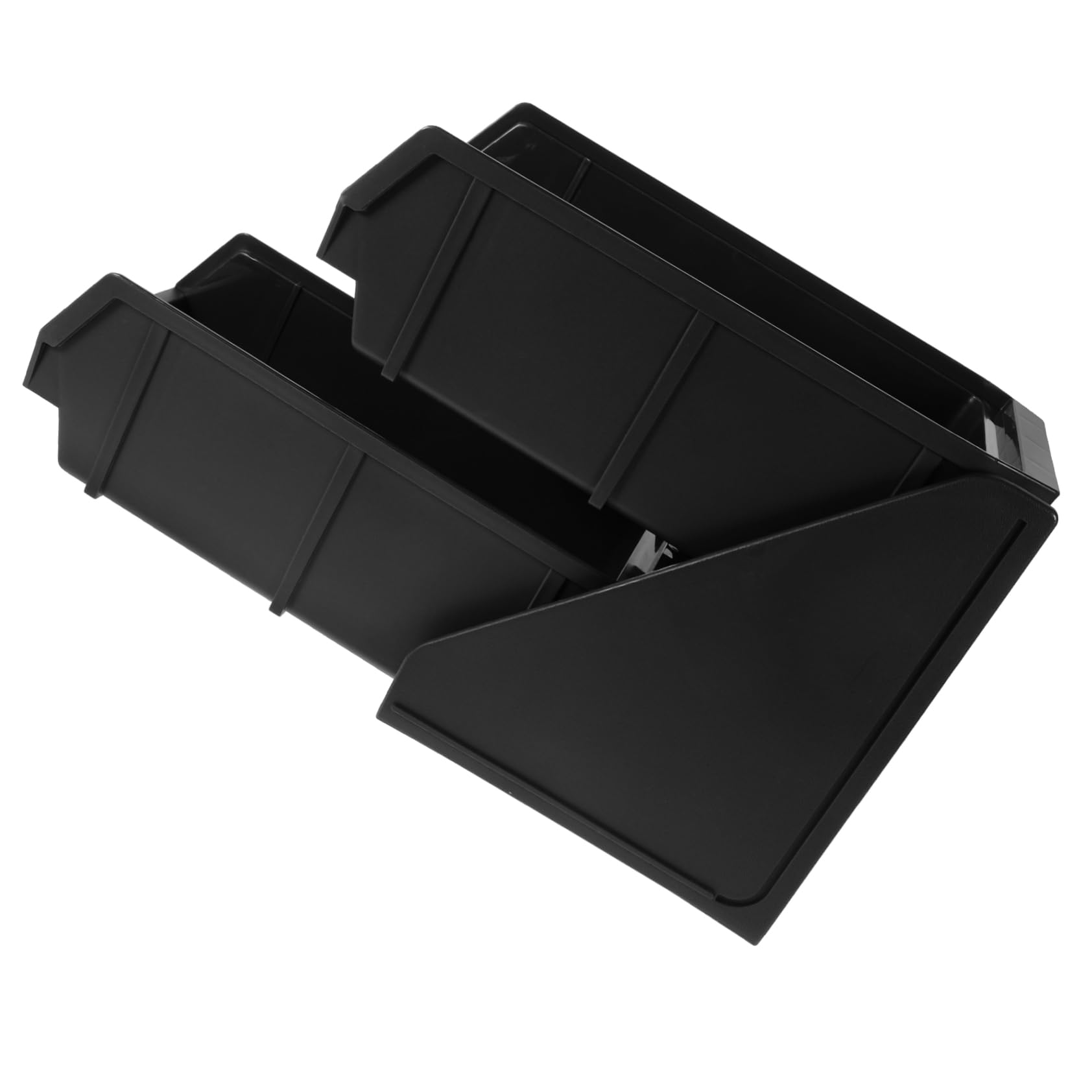 VICASKY Coffee Bar Organizer Box Multi Functional Plastic Storage Holder for Straws Sugar Packets and Condiments Stylish Decor for Coffee Stations and Countertops