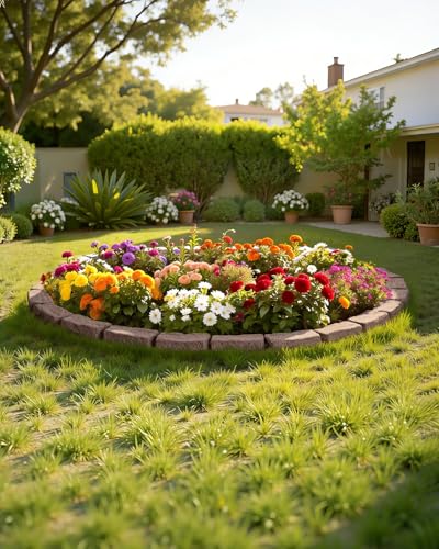 VEVOR Faux Stone Landscape Edging, No Dig Garden Edging...