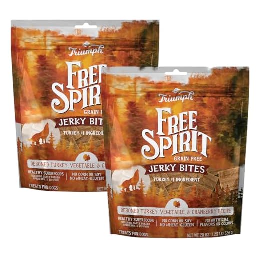 Triumph 2 Pack of Grain-Free Turkey, Pea, and Berry Jerky Dog Treats, 20 Ounces Each