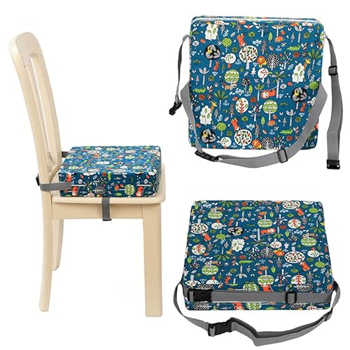 MOLUCKFU 軽量 子供用ダイニングクッション キッズチェアパッド 椅子用高さクッション 設計で持ち運び便利 ダイニングや外出先でも使用可能 簡単お手入れ
