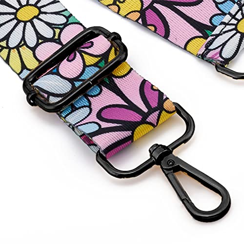 Image of ZOOEASS Nickel Buckles Wide Shoulder Strap Adjustable Replacement Belt Gun Buckles Guitar Style Crossbody Bag Strap
