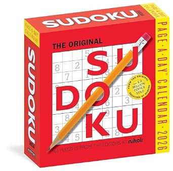 Original Sudoku Page-A-Day Calendar 2026 con 365 enigmi