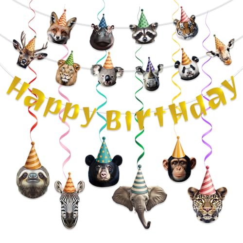 Safari Animal Birthday Party Decorations Banner