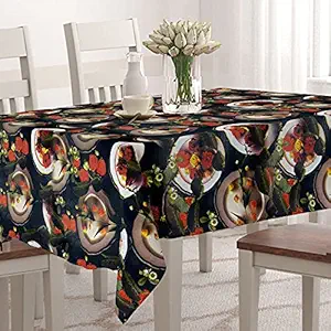 Star Weaves Dining Table Cover 6 Seater Printed Table Cover Without Lace Size 60