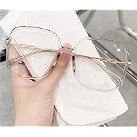 YITAIYUAN Lunettes Carrées Surdimensionnées, Mode, Lumière Anti-bleue, Cadre Métal Rétro Pour Femmes, Lunettes De Vue D'ordinateur (Color: +1.5, Size: Noir