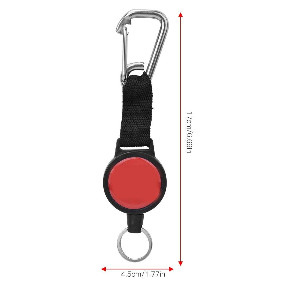 Alomejor Edelstahl Scuba Console Retractor Hochleistungsschlüsselring mit Schnellverschluss Tauchzubehör