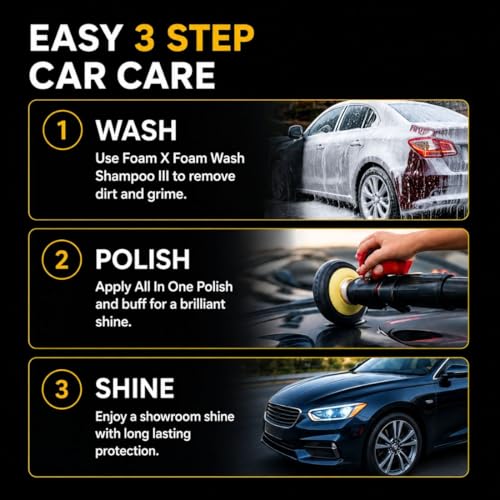 Image of CAR SAAZ All in One Polish 1 L with Foam X Shampoo 200ml Combo | CAR & Bike Polish + Washing Restore Shine and Gives Protection on Multi-surfaces