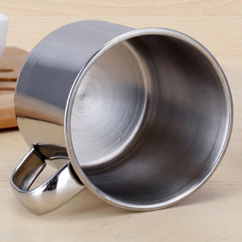 PRETYZOOM Stainless Steel Camping Mug Portable Small Water Cup for Kids Kindergarten Students Spill-Resistant Drinking Cup 2.55X2.55X2.16In - Image 3
