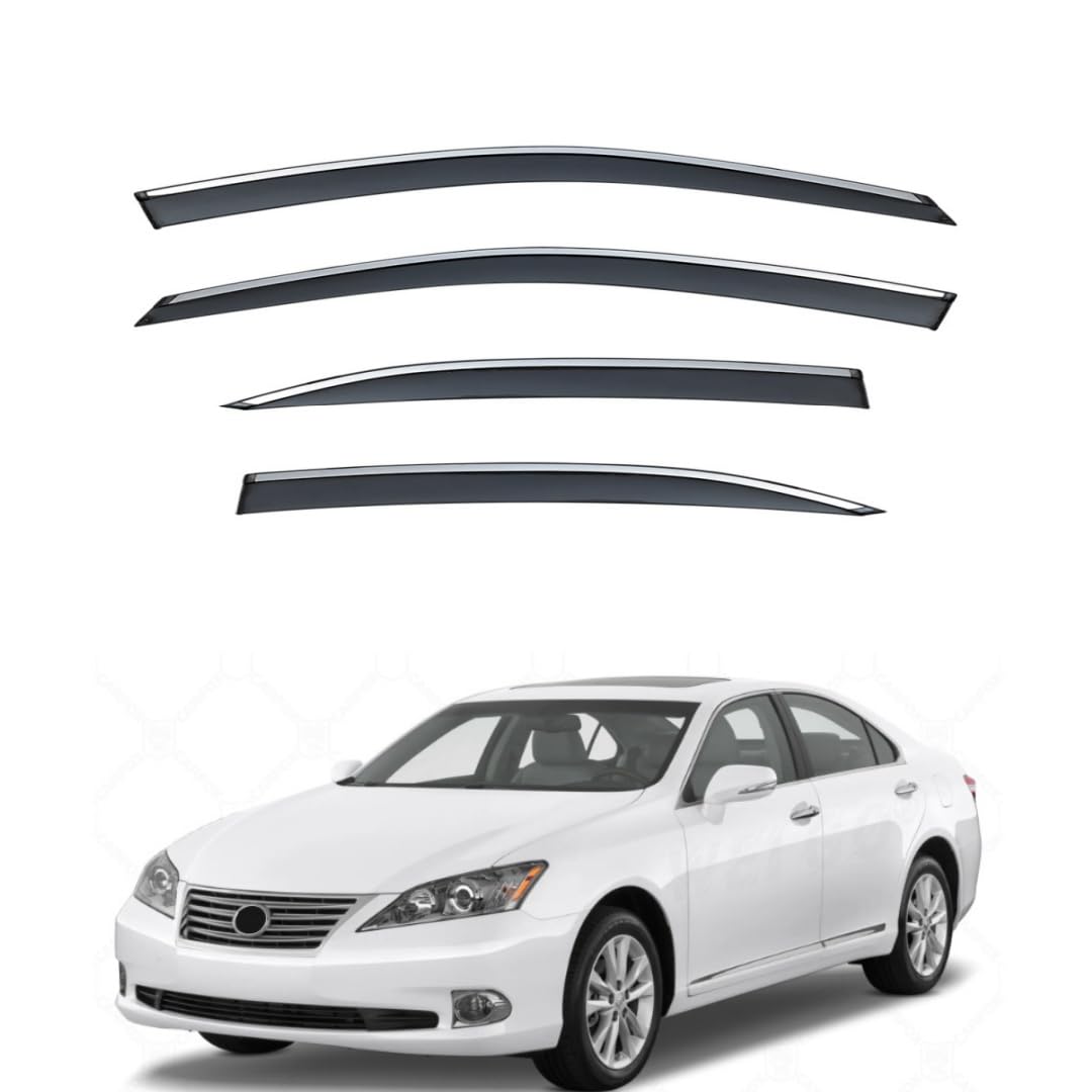 FENGJP Car Window Wind Deflectors for Lexus ES XV40 2007-2011, Window Wind Deflector Visor Rain Smoke Guards Automotive Accessories