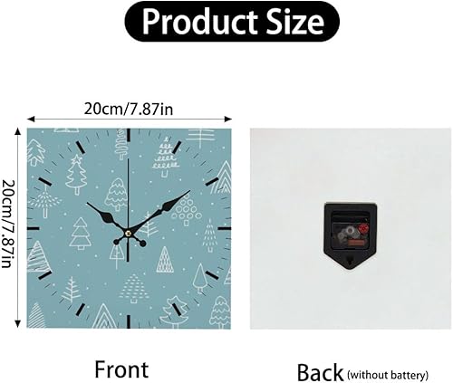 Miniatura 2 de White Xmas Tree Analog Clock Wall Clocks Decorative Battery Wall Clock Non Ticking Silent Clocks Garage Reloj De Pared para Sala for Kitchen