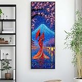 Diamond Painting Mont Fuji Broderie Diamant Grand Format 210 X 70 cm, 5D Diamond Painting Femme Diamant Painting Adulte&Enfant, DIY Mosaïque Peinture Diamant Cristal Art, pour Decoration Murale Salon