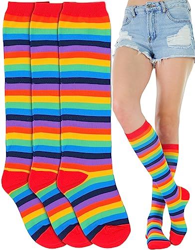Image of ToBeInStyle Women's Colorful Patterned Design Knee High Socks
