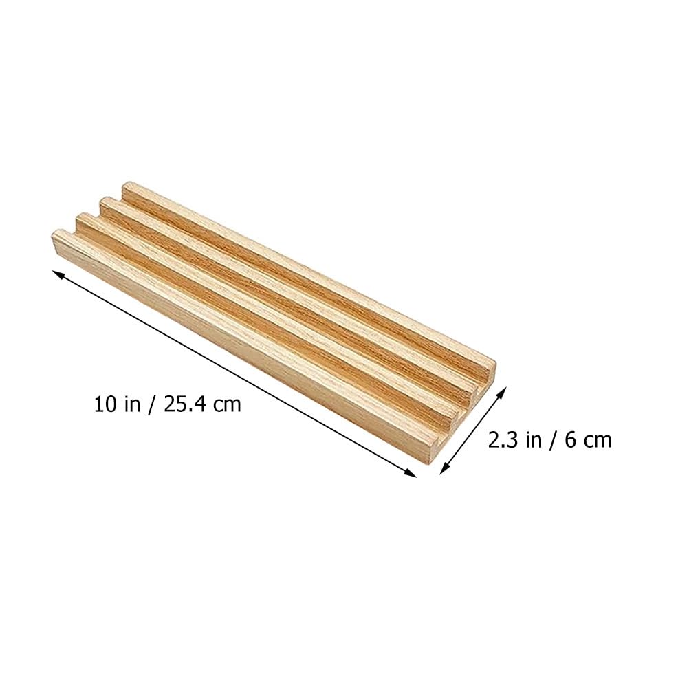 BESTonZON Wooden Domino Holder & Rack - Anti-Slip Tray for Mexican Train & Family Board Games, Desktop Organizer for Tiles - Image 3
