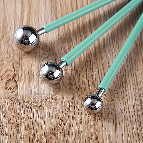 4 X Fondant Cake Decorating Clay Flower Sugarcraft Ball Model Diy Tool 8 Sizes (Green) #TOP2