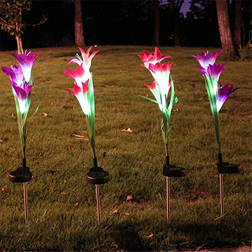 Preisvergleich Produktbild KAIKUN Solarlampe Gartenlichter Solarleuchten Für Gartenornamente LED Solarleuchten im Freien Solarleuchten für Decking Solar Gartenleuchten wasserdicht Purple