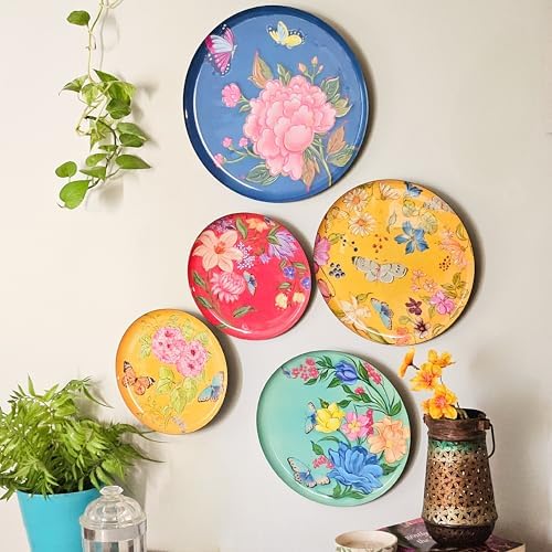 Buy RITUALISTIC Pushpam Wall Plates Set of 5 Wall Arts For Home