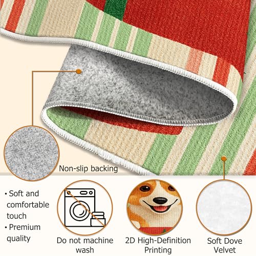 Tapis rond Corgi anti-poussière pour salon et grand bureau