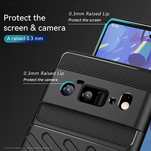 Doeboe Case For Google Pixel 6 Pro Case, Protective Phone Case For Pixel 6 Pro 5G (2021), Shockproof Cover Sleeve For Google Pixel 6 Pro Soft Tpu, Support Wireless Charge-Black [Only For Pixel 6 Pro] #TOP3