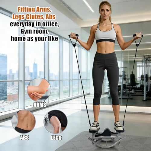 Image of Rock Stepper Side to Side,Rock Stepper,Rock Stepper Machine for Exercise at Home- with Digital Display,Fitness Stepper for Arms,Legs & Glutes,Rock Stepper for Home,Apartment and Office