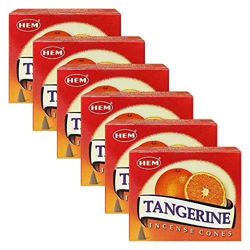 Trumiri Incense Cone Holder Bundle With Hem Tangerine Incense Cones - Pack Of 6 (Approx 60 Cones) #TOP2