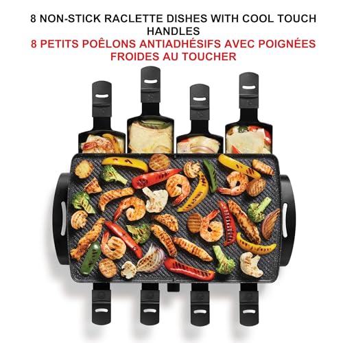 Starfrit The Rock Electric Raclette - 8 Person Party Grill - 8 Spatulas - Reversible Plate - 1500W by Starfrit - Image 3