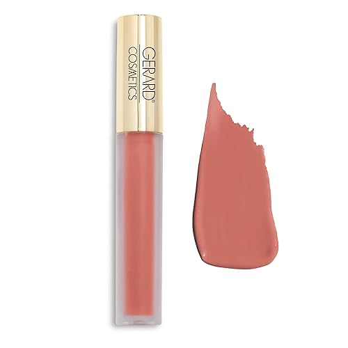 Miniatura 16 de Gerard Cosmetics HydraMatte Lápiz labial líquido Mudslide Lápiz labial marrón con acabado mate Larga duración y no seca Color de labios súper