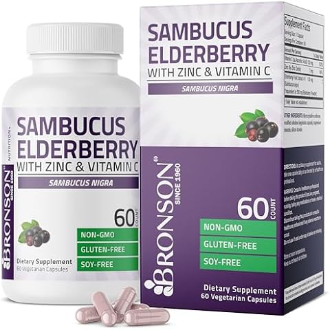 Bronson Sambucus Elderberry with Zinc & Vitamin C Cover